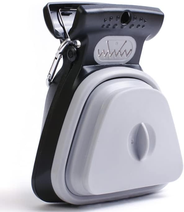 Dog Pooper Scooper with Waste Bag Dispenser – Large Size, Portable, Lightweight, One-Hand Operation, Leak-Proof, Durable Pet Waste Scooper (Grey)