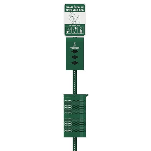 Pet Waste Station, Vertical, White, 17 gal.