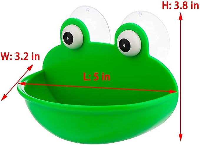 2 Pack Frog Suction Terrarium Hide for Tree Frogs Toads Tadpoles | Dual suction cups stick to glass, drain holes keep interior dry, smooth hard plastic, frog decor for rainforest vivarium