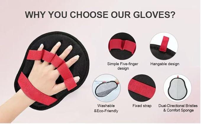 Pet Hair Remover Glove for Dogs & Cats – Reusable Lint and Fur Cleaning Mitt, Wide Coverage Grooming Glove for Removing Pet Hair from Couch, Carpet, Furniture and Clothes