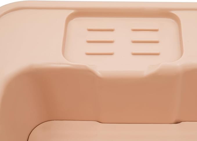 Plastic Utility Sink with 360° Swivel Hot and Cold Faucet Brown | 154 lbs Load Capacity, Equipped with Hose Hook Up, Includes Washboard, Bottom Storage Board, Suitable for Garages and Gardens