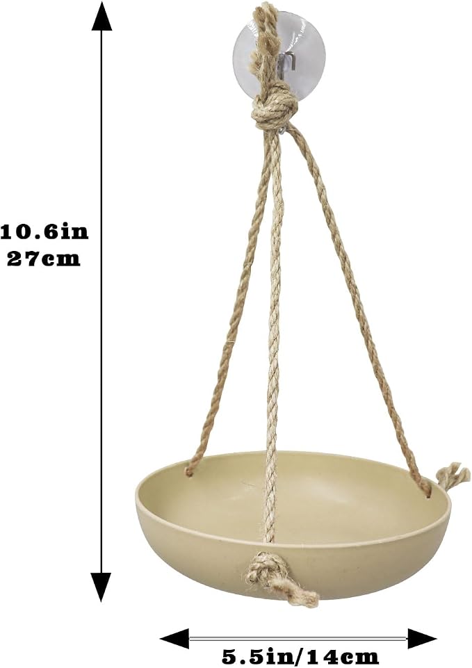 Frog Swing Toys, Plastic Reptile Amphibian Climbing Toys, Tank Aquarium Terrarium Decoration Accessories, Suitable for Frog Gecko Lizard Chameleon Hermit Crab (Beige, Small)