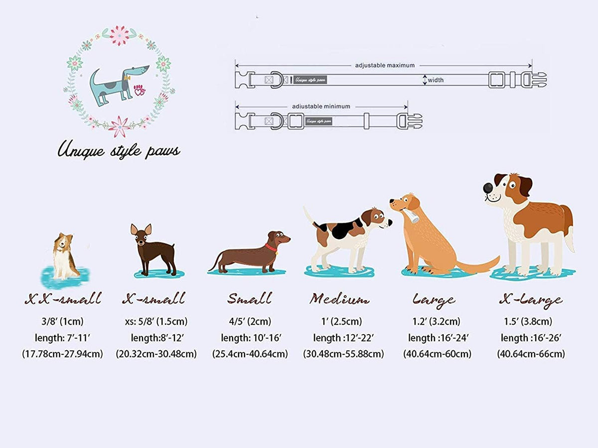 Unique Style Paws Christmas Day Dog Collar with Bow Christmas Tree Cotton Puppy Collars for Small Medium Large Dogs