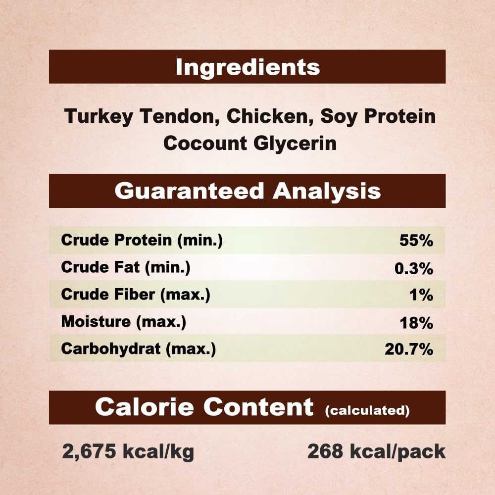 AFreschi Turkey Tendons for Dogs, USA-Sourced, Healthy Dog Treats, Rawhide-Free Puppy Chews, All Natural, Hypoallergenic Dog Treats, Classic Series, Thin Sticks, 3.5 oz Pack