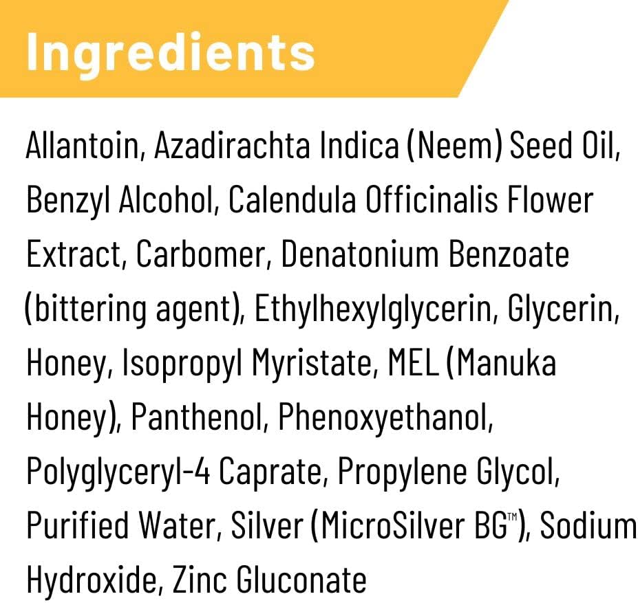 Absorbine Silver Honey Hot Spot & Wound Care Spray Gel 8oz Bottle, Manuka Honey & MicroSilver BG, Medicated for Dogs, Cats, Small Animals