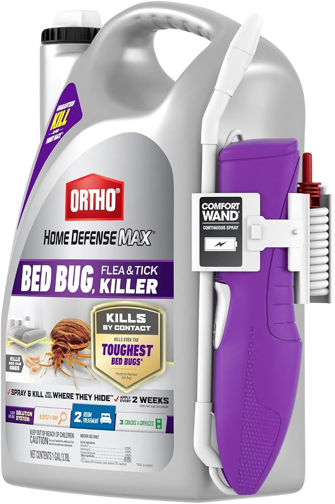 Ortho Home Defense Max Bed Bug, Flea & Tick Killer with Comfort Wand, 1 gal. (2-Pack)