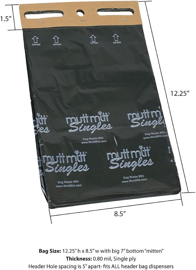 Mutt Mitt® Rustproof Commercial Grade Aluminum Low Profile Dog Waste Station with 400 Dog Waste Bags (No Sign) (White/Black - Singles Bags)