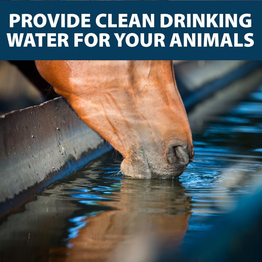 Airmax Stock Tank Defense, Livestock Water Trough Cleaner, Clean Drinking Tanks for Horse, Cattle, Goat & Chicken, Safe & Easy-to-Use Cleaning Tablet Treatment for Farming & Agricultural Use, 24 Tabs