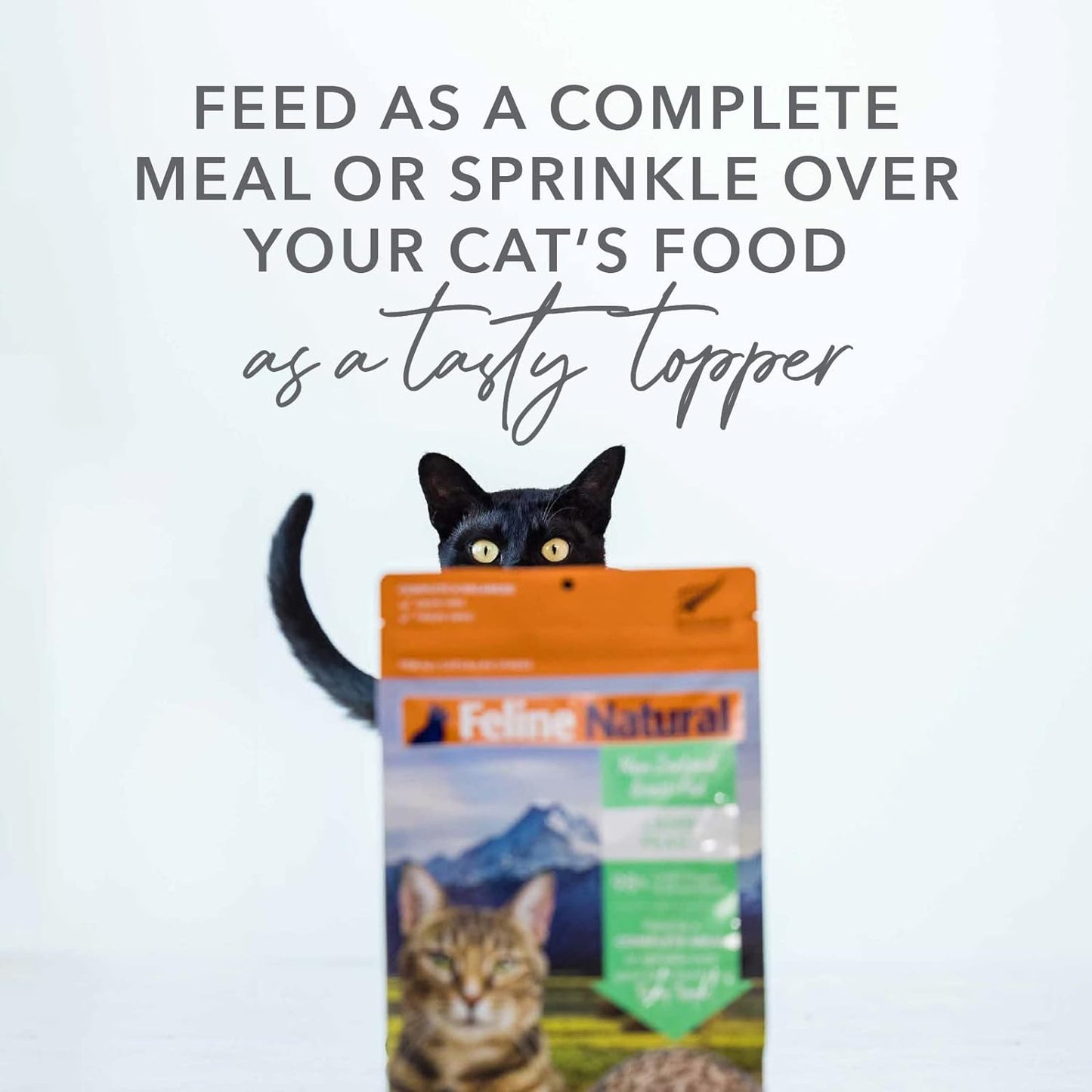 Feline Natural High Protein Dry Cat Food, Freeze-Dried Diet with 98% Meat, Organs & Seafood, No Peas, Grains, or Artificial Additives, Made in New Zealand, Beef & Hoki, 11oz
