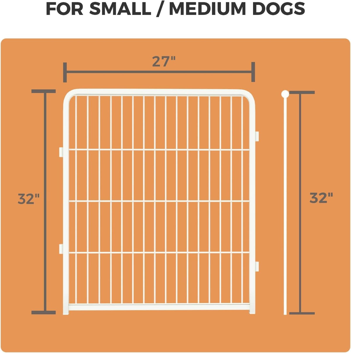 FXW Homeplus Unleashed Indoor Dog Playpen - Stress-Free and Safe Play, Heavy Duty 32 Inch 4 Wire Panels Dog Pen for Puppy and Small Dogs, White│Patented