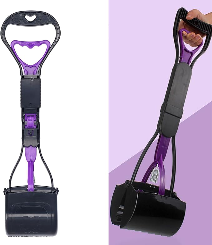 Dog Pooper Scooper with Long Handle, Dog Poop Scooper Multifunctional Portable Dog Poop Pick Up Tool Ergonomic Poop Scoop Dog Accessories for Pet Supply