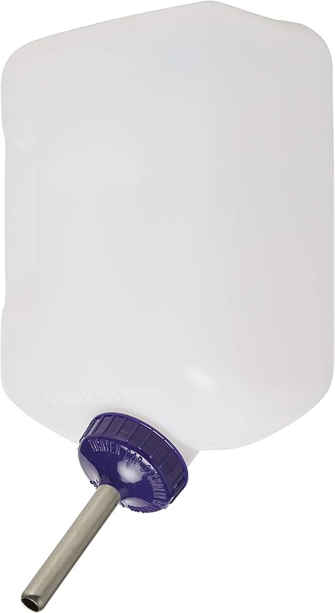 Lixit® All-Weather Rabbit Water Bottle - 64 Ounce Widemouth Cage Water Bottles for Rabbits, Ferrets, Guinea Pigs, Rats, and Other Small Animals (White, 64 Ounce)
