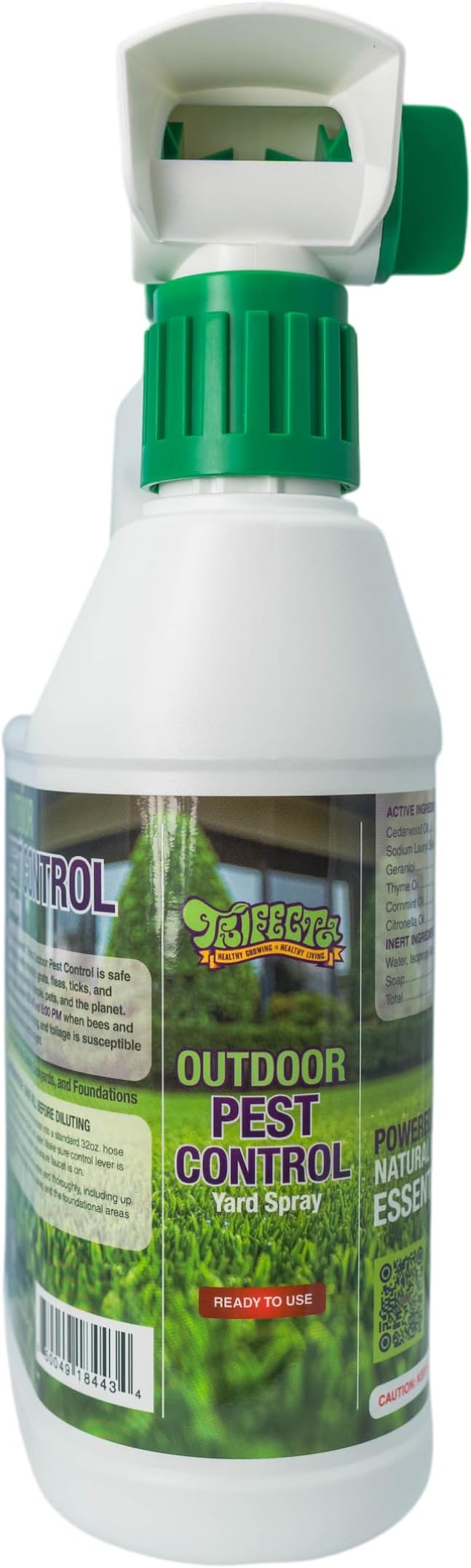 Trifecta Natural Outdoor Pest Control Yard Spray with Essential Oils | Mosquito, Ant, Flea, Tick, Gnat Killer on Contact & Repellent Treatment for Insects Bugs | Safe Around Kids & Pets | 32oz -2 Pack