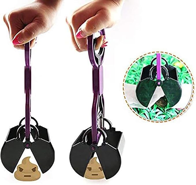 Pet Pooper Scooper for Dogs Cats | Non-Breakable High Strength Material, Durable Spring, Easy Pick Up Grass Gravel, Jaw Claw Rake, For Kids Children Women Men