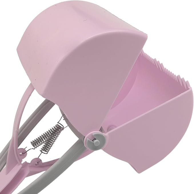Focket Dog Poop Scooper, Foldable Handle Large Opening Heavy Duty, Pooper Scooper for Large Dogs with Serrated Grip for Easy Grass Gravel Pickup (Purple)
