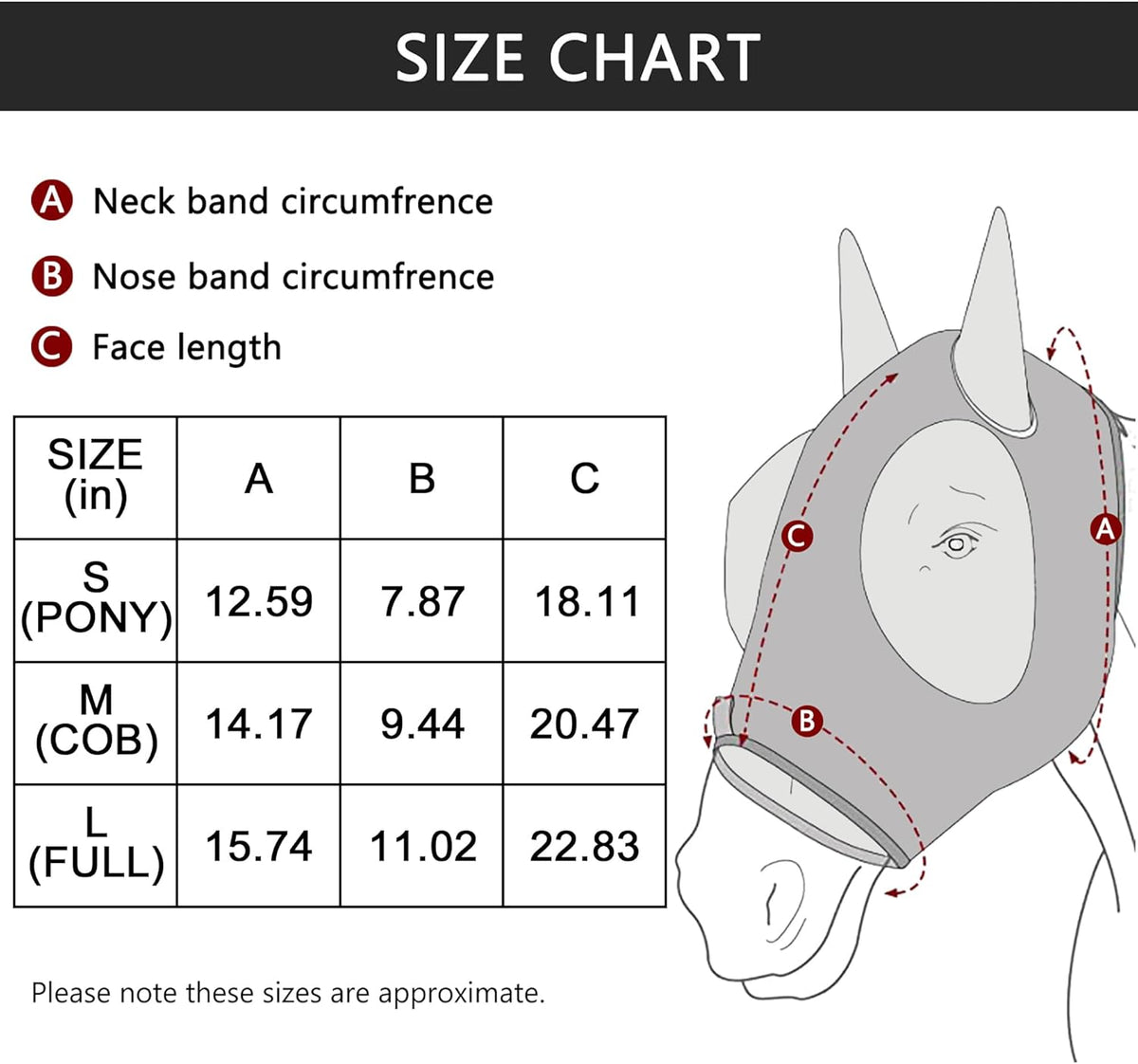 Horse Fly Mask with Ears - Large Eye Space for Full Vision, Breathable Stretch Comfort Fit, UV Protection, Forelock Opening, Easy Pull-On Green Pony