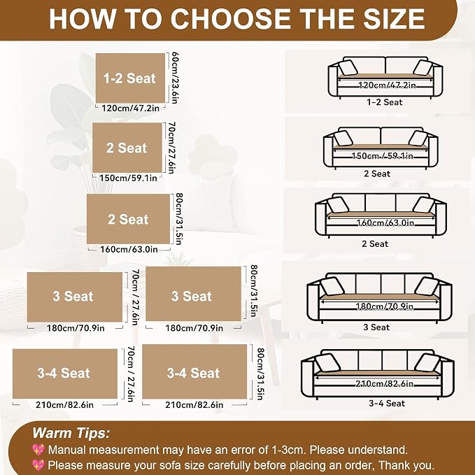 OTOB Couch Covers for Dogs Washable, Non Slip Plush Sofa Cover Kids Pet Friendly Furniture Protector, All Seasons Soft Cozy Fuzzy Sofa Slipcovers Dog Bed Mats (Coffee, 31.5" x 63.0'')