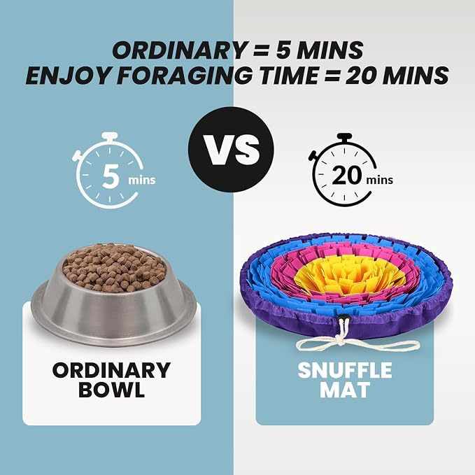 PET ARENA Snuffle Mat Dog Puzzle Feeder for Slow Eating & Brain Training | Promotes healthy habits sensory activities, reduces boredom, supports focus, provides engaging playtime indoors or outdoors.
