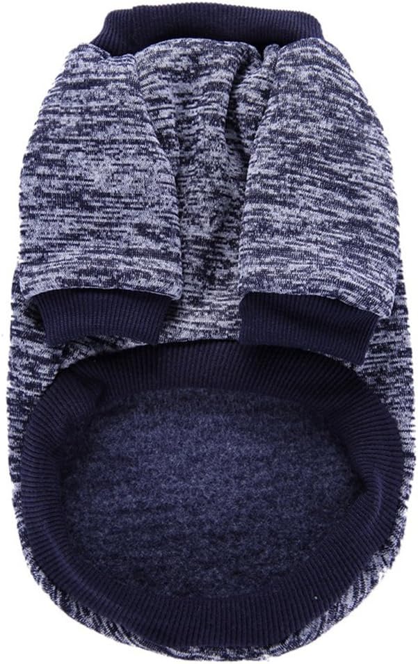Jecikelon Dog Clothes Dogs Sweater Soft Puppies Clothing Winter Puppy Sweaters Warm Outfit for Dogs Small XXS XS Cat Apparel (Navy Blue, S)