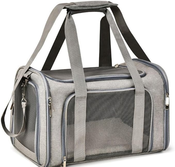 Airline Approved Cat Carriers Dog Carriers Soft-Sided Pet Travel Breathable | Large Size,Airline Approved,For Puppies/Kittens/Rabbits, 5-Sided Breathable Mesh, Self-Locking Zippers, For Cats and Dogs
