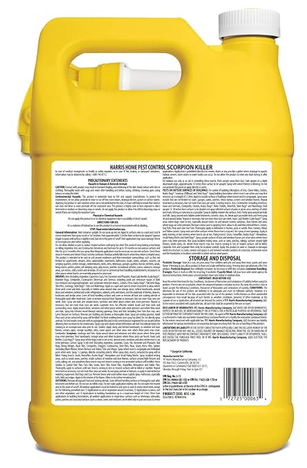 Harris Scorpion Killer, Liquid Spray with Odorless and Non-Staining Extended Residual Kill Formula (Gallon) 128 Fl Oz