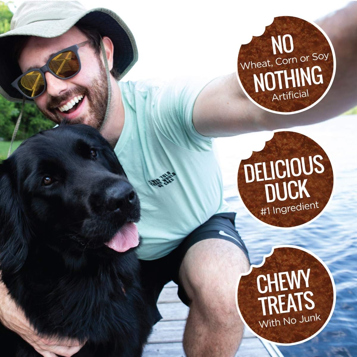 Smart Cookie All Natural Dog Treats - Duck & Squash - Training Treats for Dogs & Puppies with Allergies, Sensitive Stomachs - Soft Dog Treats, Chewy, Grain Free, Made in USA - 5oz, Pack of 3