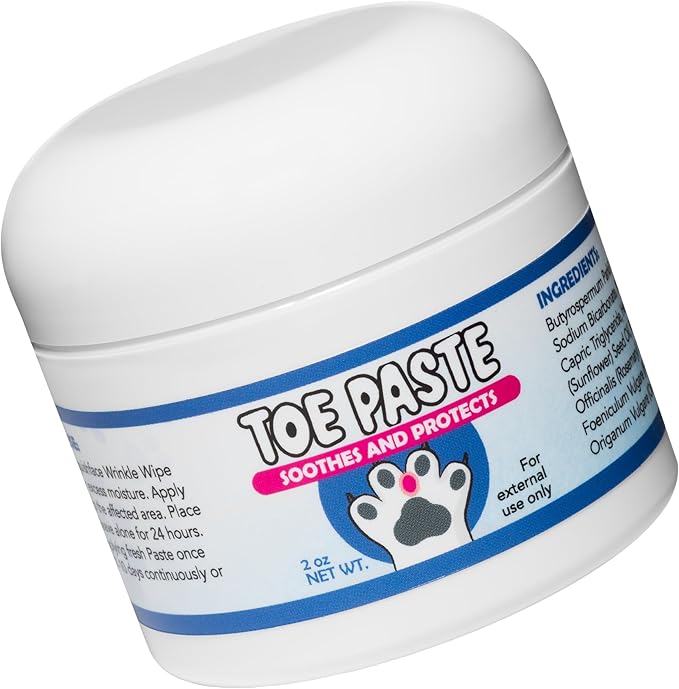 Squishface Toe Paste - Dog Paw Balm, Dog Paw Yeast Care, Soothing Dog Paw Cream for Happy, Healthy Paws! 2oz.