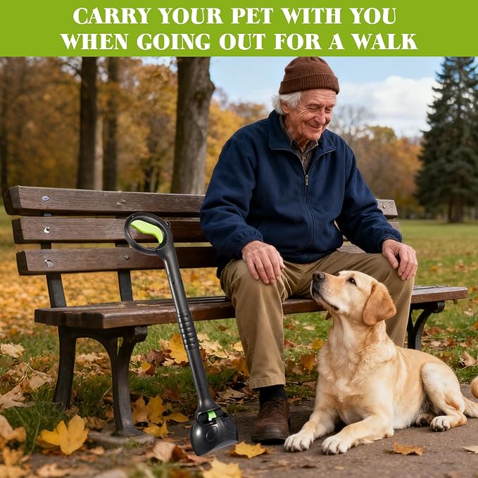 Heavy Duty Dog Poop Scooper, Lightweight & Easy to Use, with Long Handle | Sturdy & Durable, Easy Single-Hand Operation, No More Bending, High-Strength Material, Suitable for Grass and Gravel Pick Up