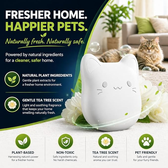 ProGuard® 6PCS Pets Deodorizing Pods for Cumrige Self Cleaning Litter Box, Odor Remover for Fumoi Automatic Cat Litter Box, Camellia Flower Scented, Long-Lasting Fragrance, Keep Home Fresh