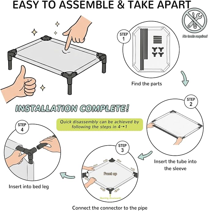 Outdoor Elevated Dog Bed for Small Dogs, Windmill Breathable Cooling Raised Dog Cot for Indoor/Outdoor, Sunset Horizon Farmhouse Trees Waterproof Elevated Pet Beds, S 20 x 20 in