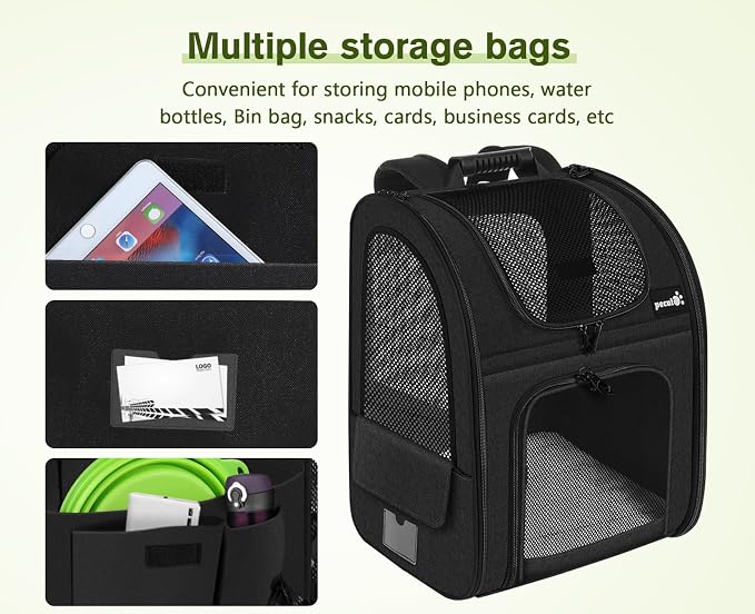 pecute Cat Backpack Breathable, Cat Carrier Backpack Expandable