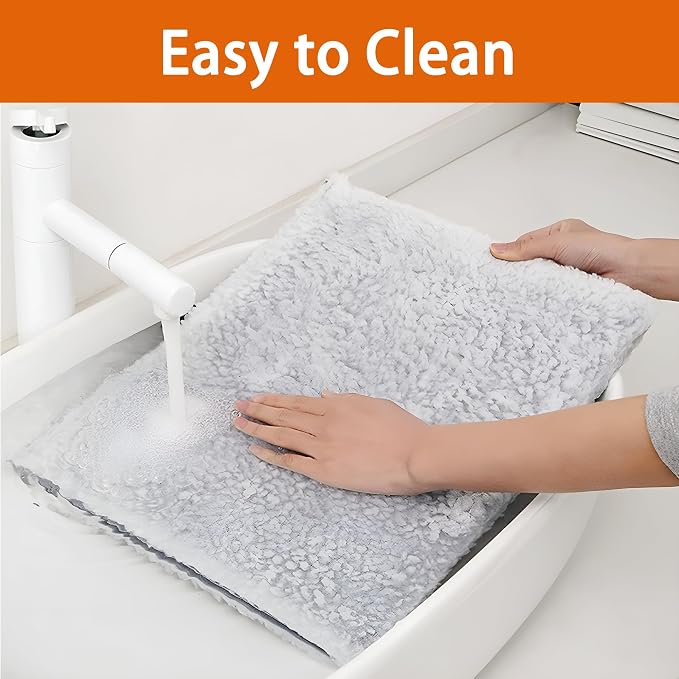 Loyareal Cat Houses for Indoor Cats - Large Cat Bed Cave with Scratch Pad and Fluffy Ball, Foldable Cat Condo Hideaway with Reversible Cushion for Multi Small Pet, Light Grey