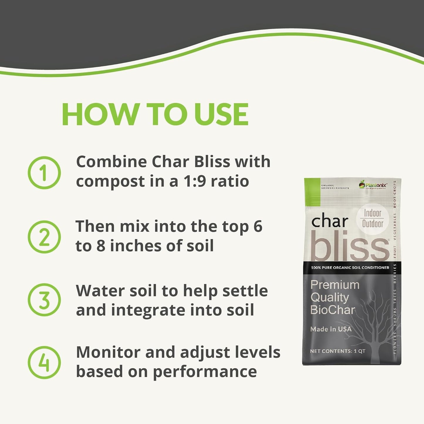 Coco Coir Brick (650gms) + Worm Bliss (1 Qt) + Char Bliss (1 Qt) - Organic Coco Coir for Plants - Worm Castings & Biochar for Plants - Soil Amendment & Organic Fertilizer Bundle - Potting Soil Mix