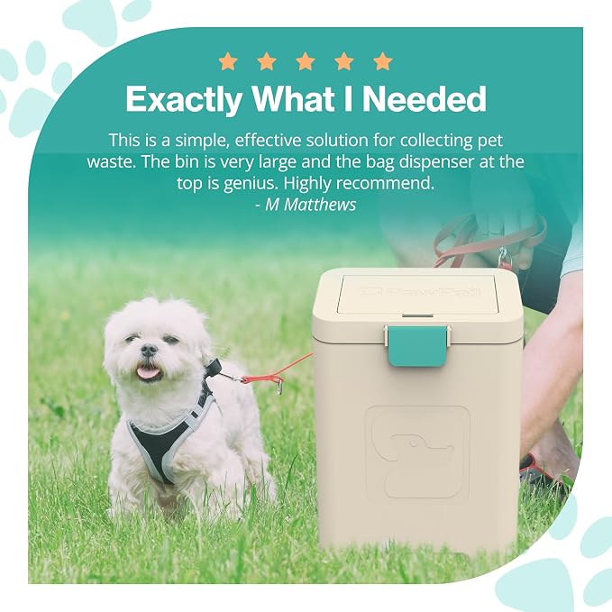 PawPail Pet Waste Station with Mounting System, Suitable for Outdoor Use, Designed with Odor-Reducing Technology, Install on Any Surface & Ensures Convenient Pet Waste Disposal