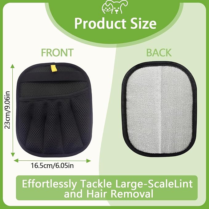 Electrostatic Pet Hair Remover Glove – Reusable Lint Roller Alternative for Furniture, Carpet & Clothes – Washable Dog & Cat Hair Brush with Strong Grip – No Sticky Refills Needed(1PCS)
