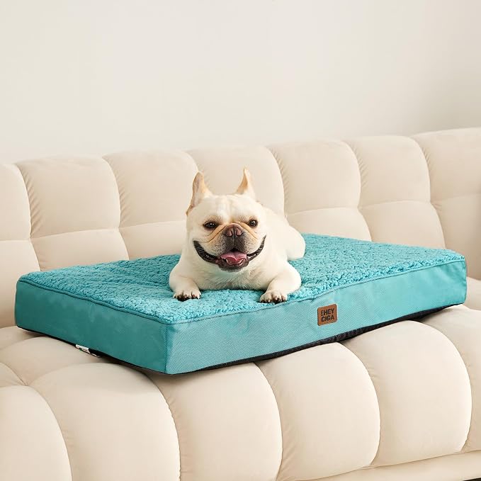 EHEYCIGA Orthopedic Dog Bed Medium with Removable Washable Cover, 30x20 | Egg Crate Foam Support, Durable Oxford fabric, Non-Slip Bottom, Machine Washable, Soft Waterproof Plush Pet Bed Mat For Crate