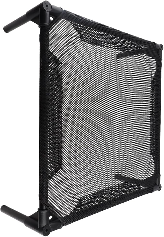 Elevated Dog Bed, Raised Dog Bed with Steel Frame and Breathable Mesh, All - Season Outdoor Dog Bed for Camping Park Backyard, Includes 4 Non - Slip Mats and Tube Covers (Small Size)