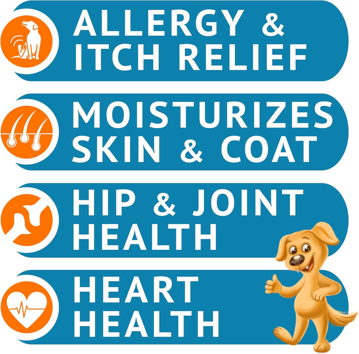 Omega 3 Fish Oil for Dogs Bundle - Skin&Coat Chews - Dry&Itchy Skin Relief + Allergy Support - EPA&DHA Fatty Acids - Natural Salmon Oil Chews Promotes Heart, Hip&Joint Support -360 Chews - Made in USA