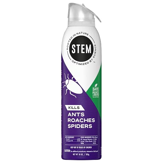 Stem Kills Ants, Roaches And Spiders: Plant-Based Active Ingredient Bug Spray, Botanical Insecticide For Indoor And Outdoor Use; 10 fl oz (Pack Of 1)