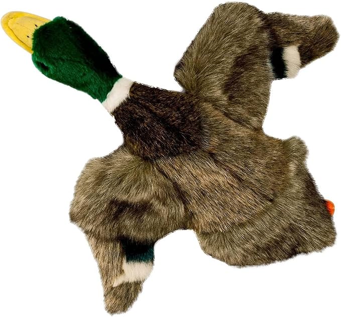 ALL FOR PAWS Duck Squeaky Doy Toy, Duck Dog Toy for Small Medium Breed, Puppy Fetch Toy with Squeaker, Plush Chew Dog Toy, 7.9 x 7.5 x 2 inches, Classic - Mallard S