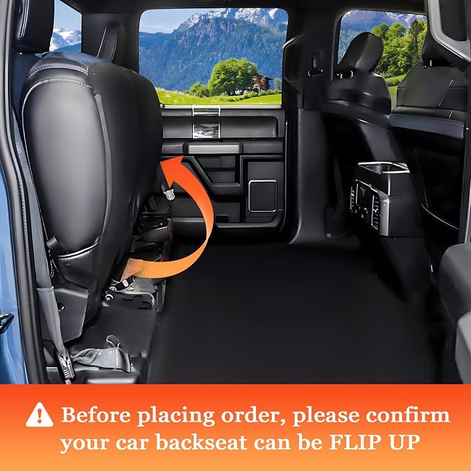 Mancro Waterproof Dog Hammock for Truck, Compatible with F150/RAM, Orange | Visible Mesh Window,Great Gift,Storage Pockets,Effortless Cleaning, designed for full-size trucks, water-resistant polyester