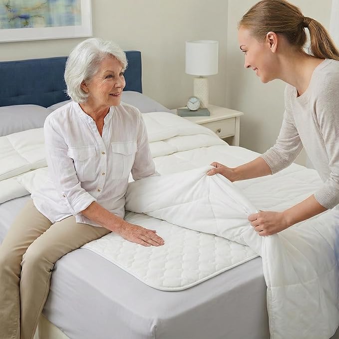 RMS Ultra Soft 4-Layer Washable and Reusable Incontinence Bed Pad - Waterproof Bed Pads, 34"X72"