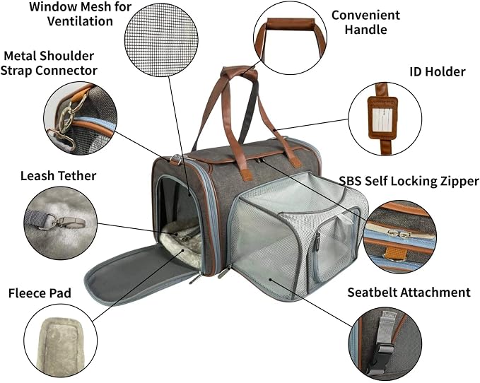 Mr. Peanut's Gold Series Standard Size Airline Compliant Expandable Pet Carrier V3.0