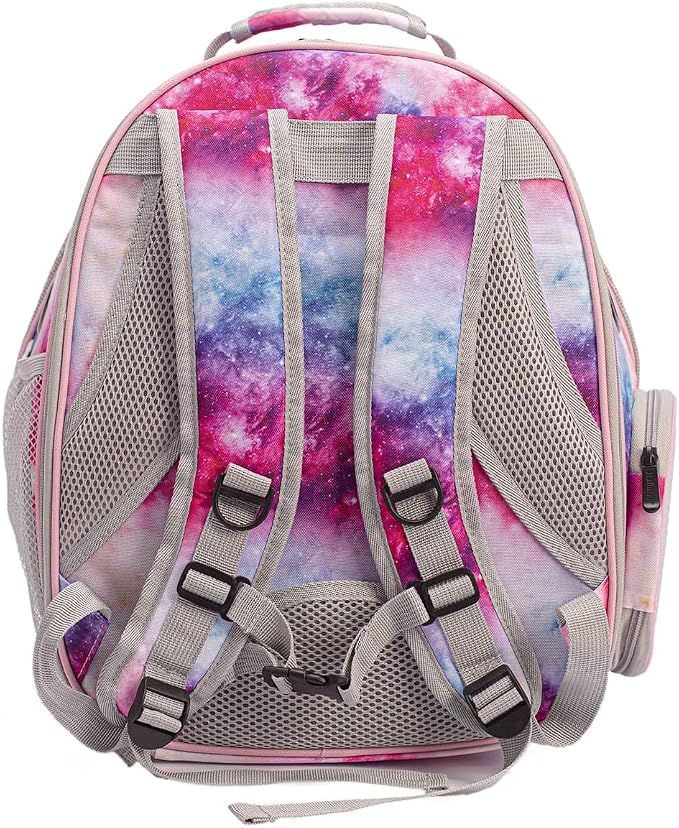 Galaxy Pink Cat Backpack Carrier for Kitten, Fit up to 12 lbs, Space Capsule Astronaut Expandable Pet Bag to Carry Small Animals, Bunny and Puppy, Cat Transport Vet Vist Bag