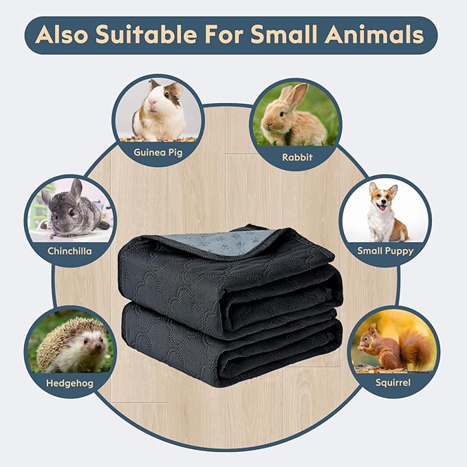 Washable Pee Pads for Dogs - 2 Pack Reusable Pee Pads,Waterproof Puppy Pads,Pet Training Pads,Super Absorbent with Dog Paw Shape Non-Slip Backing (Dark Grey, 24" X 36" - 2 Pack)