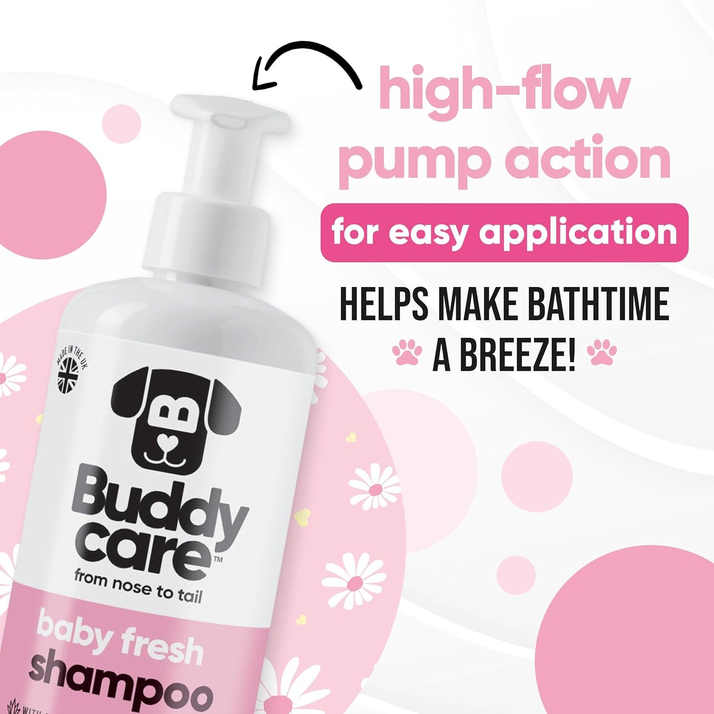 Baby Fresh Dog Shampoo by Buddycare | Deep Cleansing Shampoo for Dogs | Fresh Scented | with Aloe Vera and Pro Vitamin B5 (50.72oz)
