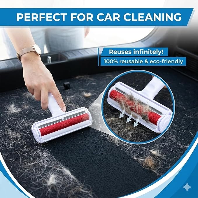 Pet Hair Remover Roller for Dog & Cat Hair | Reusable, Self Cleaning, For Furniture, Couch, Carpet, Rugs, Bedding & Car