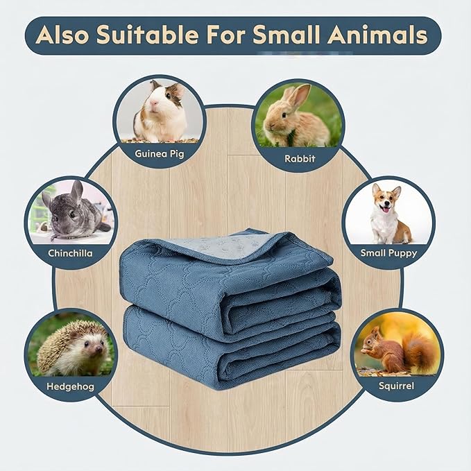 Washable Pee Pads for Dogs - 2 Pack Reusable Pee Pads,Waterproof Puppy Pads,Pet Training Pads,Super Absorbent with Dog Paw Shape Non-Slip Backing (Blue, 31" X 36" - 2 Pack)