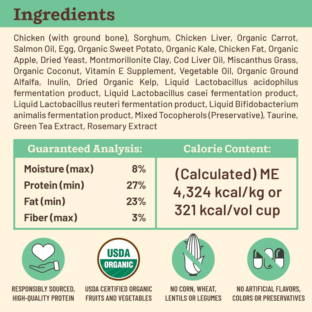 Primal Kibble in The Raw, Freeze Dried Dog Food, Chicken, Scoop & Serve, Made with Raw Protein, Whole Ingredient Nutrition, Crafted in The USA, Dry Dog Food 9 lb Bag