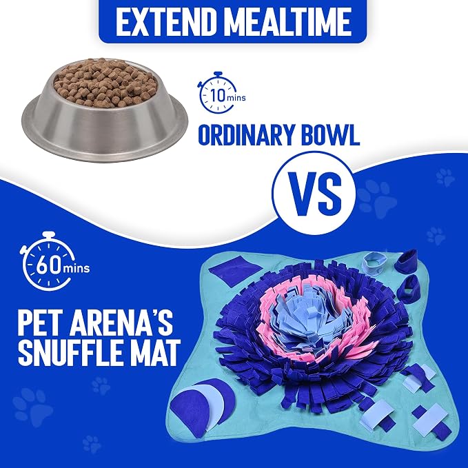 PET ARENA Large Sniffing Mat 25 x 25 Inch Interactive Feeding Toy | Promotes natural hunting instincts, reduces boredom, supports mental stimulation, and provides engaging playtime for pets.
